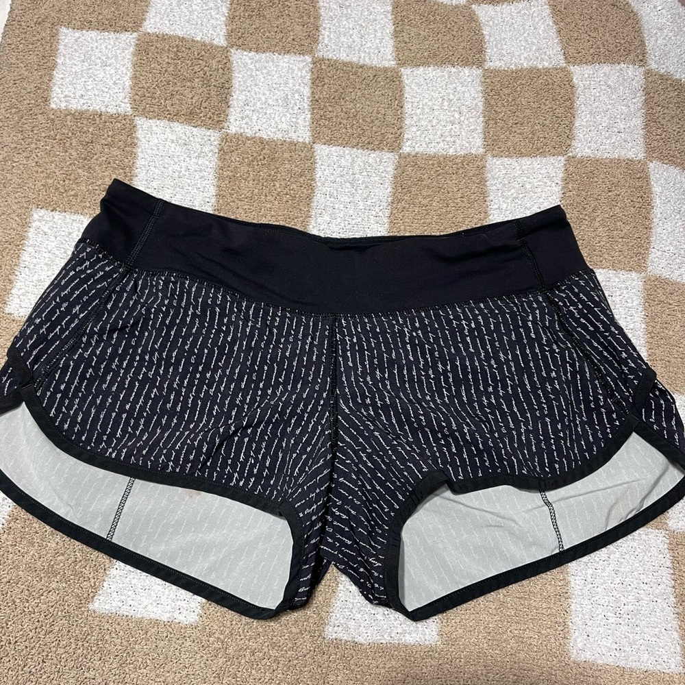 Lululemon Speed Short Manifesto Pinstripe